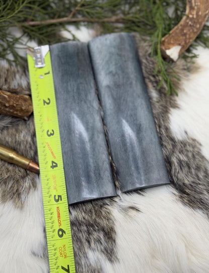 Premium camel bone knife handle scale pair | 5x1.5x1/4 | | high quality dyed dark green bone knife making materials | luxury imported scales