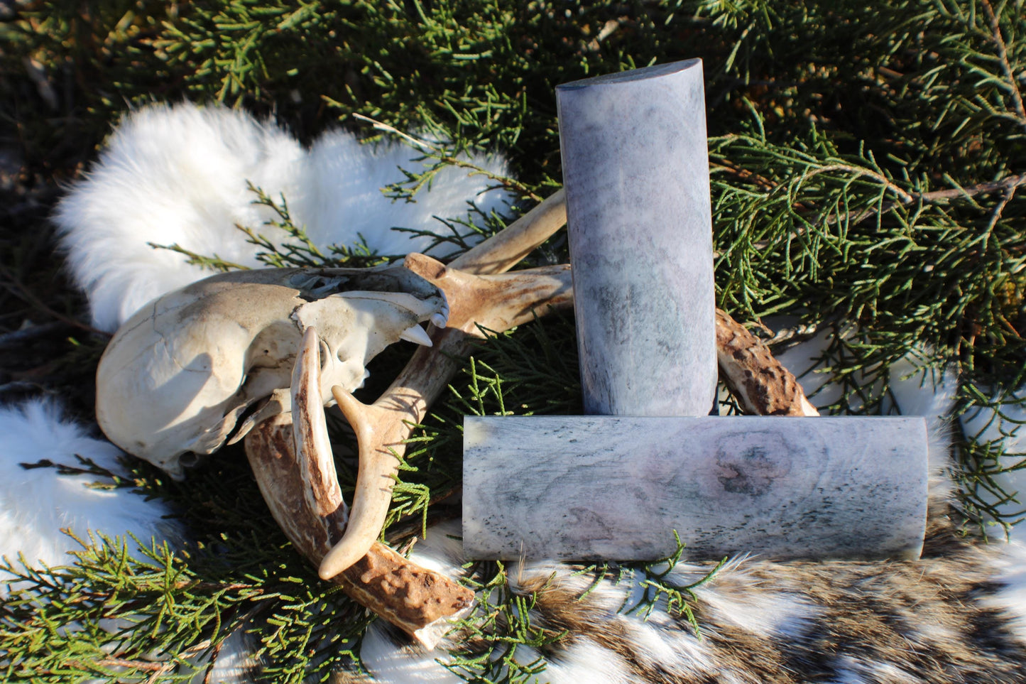 Premium camel bone knife handle scale pair | 5x1.5x1/4 | | high quality dyed grey bone knife making materials | luxury imported scales