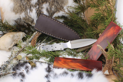 Premium Boot Dagger Blade Blank with Sheath. 440c stainless steel